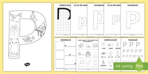 Consolidarea literei P - Broșură cu activități - Twinkl