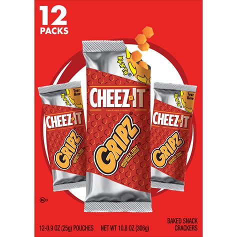 Buy Cheez-It Gripz Tiny Baked Snack Cheese Crackers, Original, 10.8 Oz ...