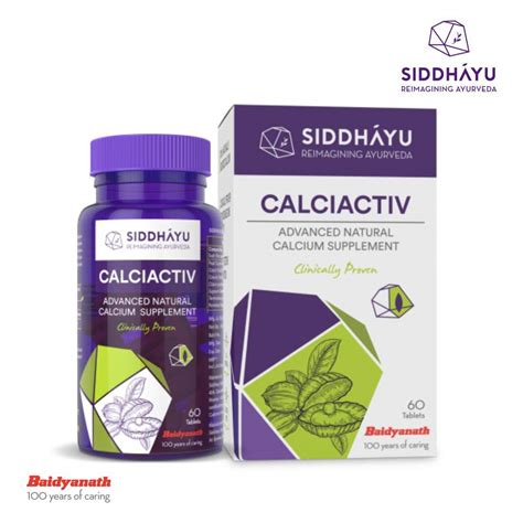 Siddhayu Calciactiv Advanced Natural Calcium Supplement, 60 Tablets ...