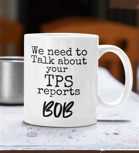 Personalized Funny Co-worker Boss Gift, TPS Reports Humor Mug, Personalized Name Mug, Cult ...