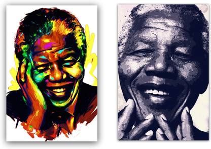 Nelson Mandela Poster ( Pack of 2 )Wall Poster Collection For Office ...