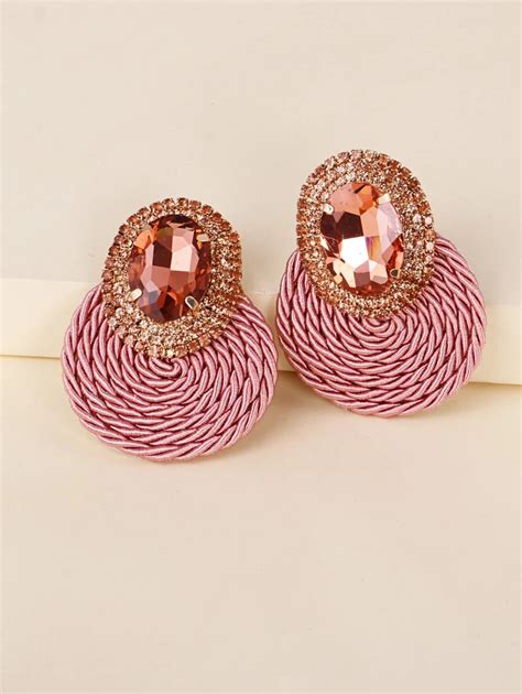 juran Rhinestone Decor Earrings | SHEIN USA