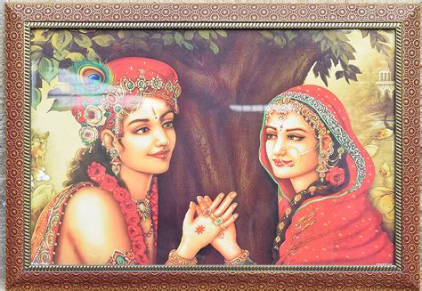 Frame Radha Kishan Painting Synthetic Wall Art (18 X 12) : Amazon.in ...