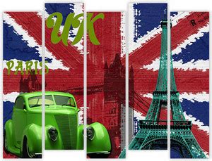 DECOR Production Multiple Frames Split Art Texture MDF Wall Paintings ...