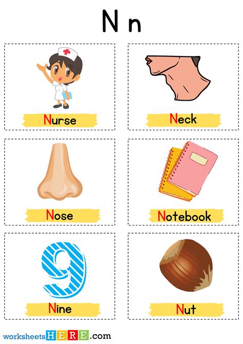 Things That Start With N Letter with Pictures, Alphabet N Words ...