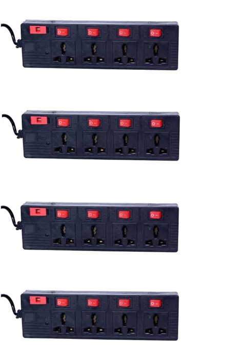 Buy POWERNRI® Heavy Duty Extension Board 4+4 (1PCS) 4 Socket Extension ...