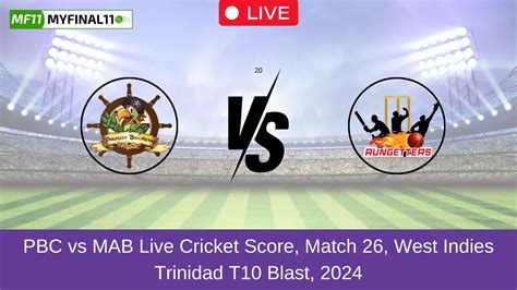 PBC vs MAB Live Score, Scorecard, Parakeet Buccaneers vs Mad Bulls ...