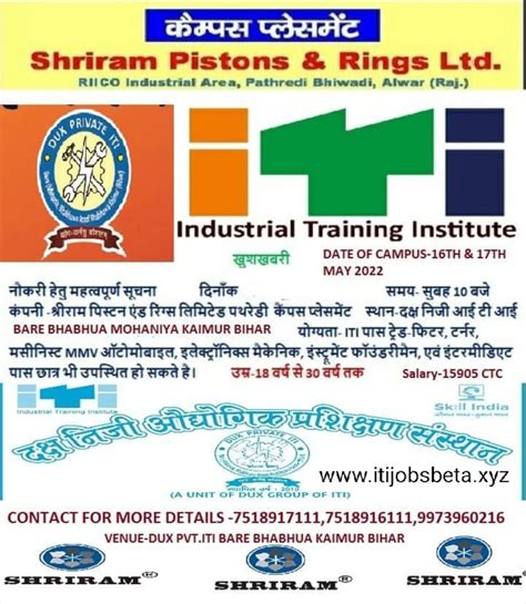 How To Campus Placement Job Shri Ram Piston rings Private Limited At ...
