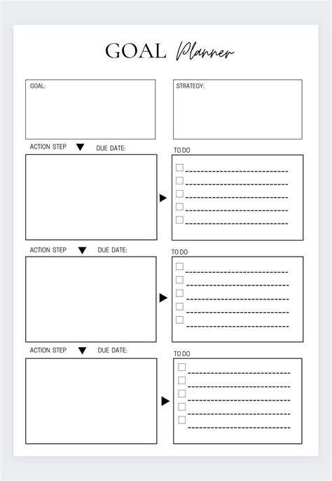 Goal planner template organizer pages goal tracker goal planning ...