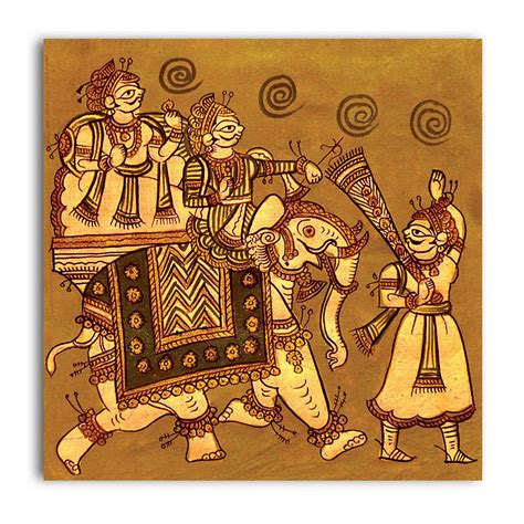 Tamatina Rajasthani Phad Art Canvas Painting | Maa Kaali | Traditional ...