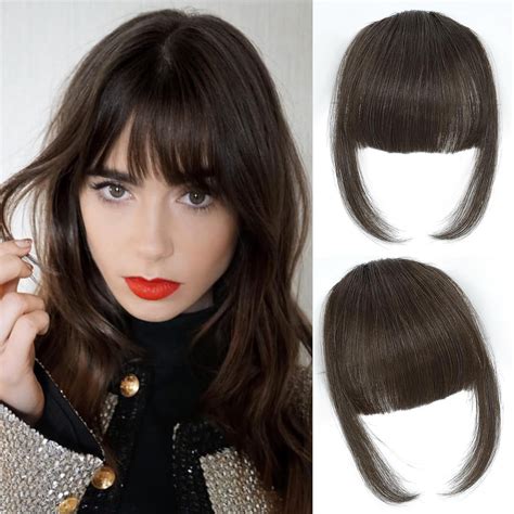 Bangs Hair Clip in Bangs 100% Real Human Hair Extensions Fake Thin ...