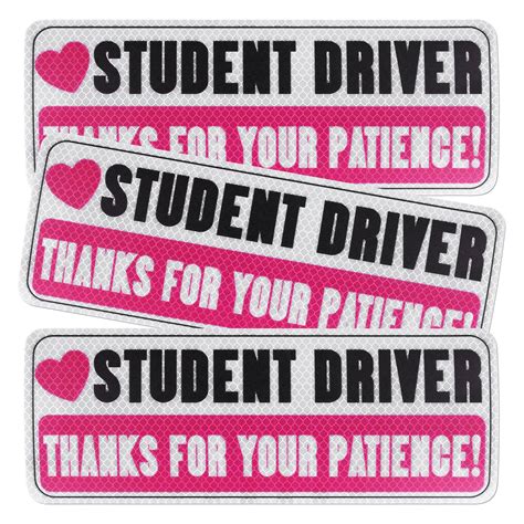 Amazon.com: 3pcs Magnetic Student Driver Stickers, Student Driver ...