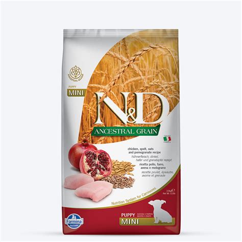 Farmina N&D Low Grain Mini Breed Dry Puppy Food - Chicken & Pomegranate ...