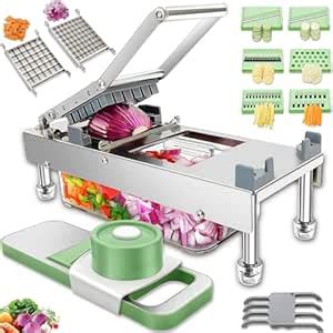 Stainless Steel Vegetable Chopper, Pro 14-in-1 Veggie Chopper With 8 ...
