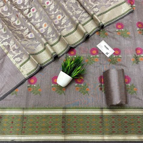 Dark Beige Resham Banarasi Silk Suit – Mohsin Textiles