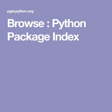 Image result for Python Package Index Search