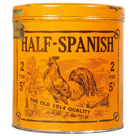 Half - Spanish 2 for 5 Cigar Tin for 50 Cigars