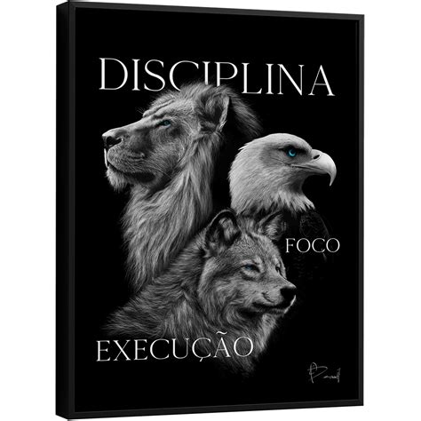 Quadro Disciplina, Execução e Foco | QuadrosDecorativos.com