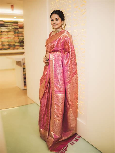 Royal Pink Banarasi Silk Saree – Suvidha Fashion