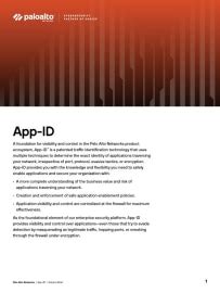 APP-ID Tech Brief - Palo Alto Networks