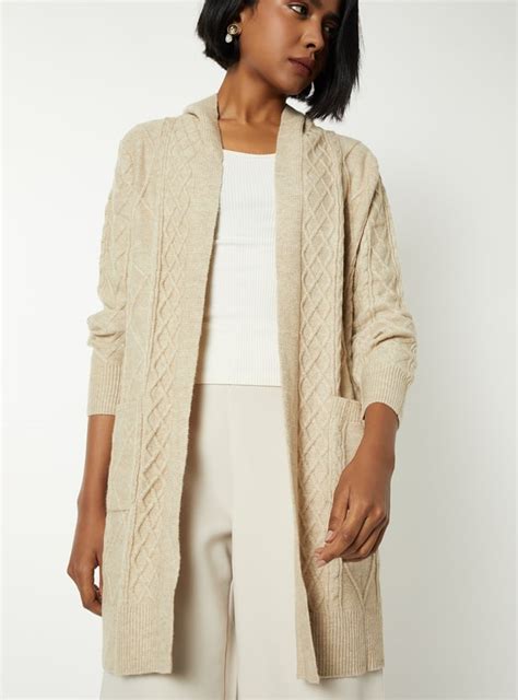 Buy Women Knit Hooded Longline Cardigan Online at just Rs. 1599.0 ...
