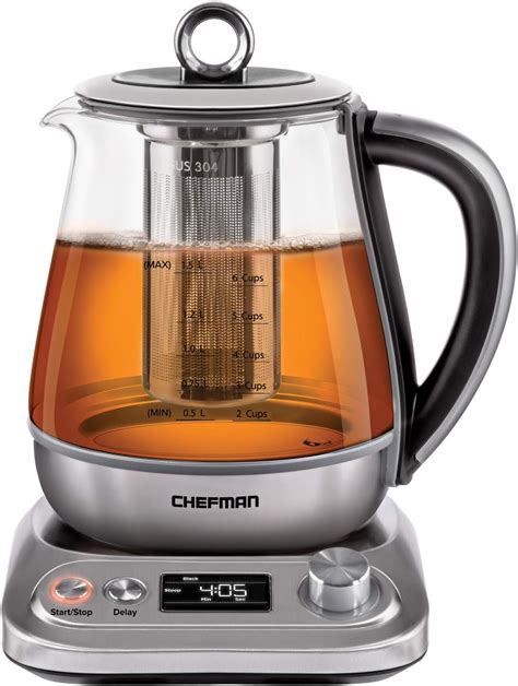 Amazon.com: Chefman Digital Electric Glass Kettle, No.1 Kettle ...
