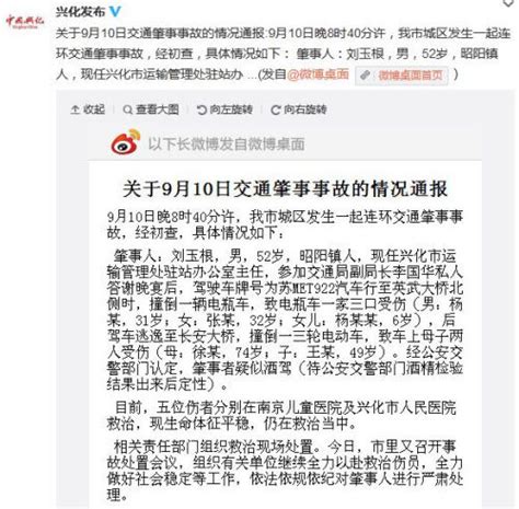 江苏一官员疑酒驾撞伤5人 当晚参加副局长私人宴_央广网