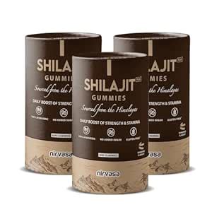 Nirvasa Shilajit/Shilajeet Plus Gummies (3x60 Gummy) | Sugar-Free ...