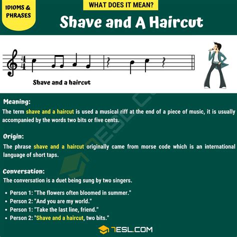 "Shave and a Haircut" Meaning, Origin and Examples • 7ESL