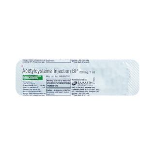 Mucomix 200 MG Injection (1): Uses, Side Effects, Price & Dosage ...