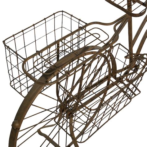 Grayson Lane 39-in H x 80-in W Rusted Brown Large Bicycle Outdoor ...