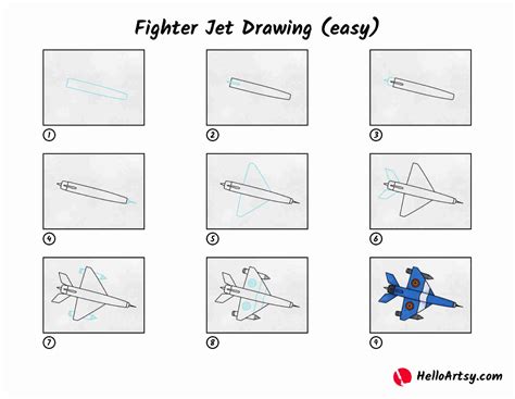 Fighter Jet Drawing (easy) - HelloArtsy