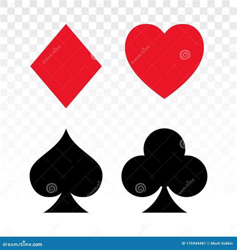 Playing Card Spade, Heart Shapes, Club, Diamond, Spade Suit Flat Icon ...