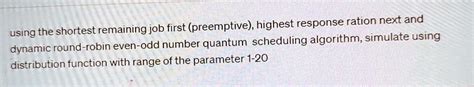 Shortest Remaining Time Preemptive Example 的图像结果