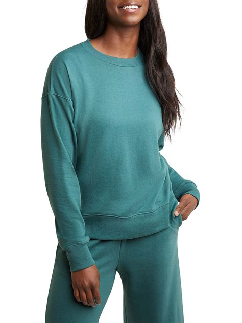Hanes Originals Women’s French Terry Crew Sweatshirt, Sizes XS-XXL ...