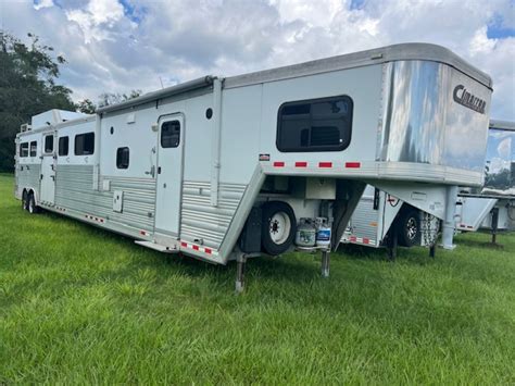 Used 2013 Cimarron Trailers 6 horse head to head w/15' lq and gen Horse Trailer for sale in ...