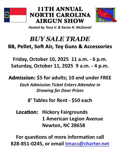Annual NC Gun Show | TMac's Airgun Service