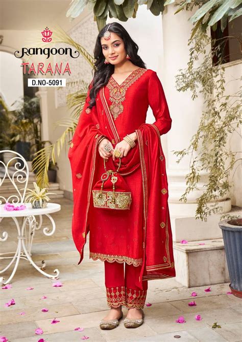 Rangoon Tarana Fancy Silk Kurti Bottom With Dupatta Collection