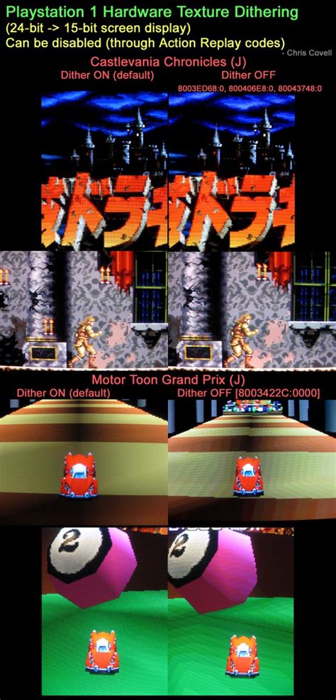 PS1 dithering OFF codes - Metagames
