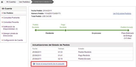 Cómo seguir el estado de mi pedido y contactar con Atención al Cliente