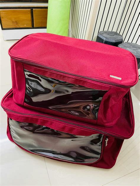 Storage Bag For Clothes Set Of 2 Teal With Transparent Window Online ...