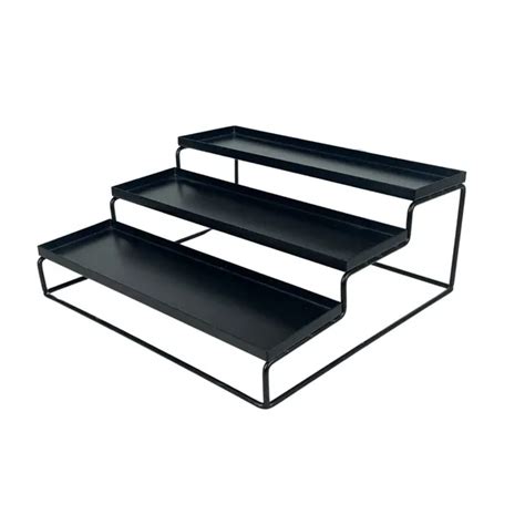 Go Hooked Metal Kitchen Cupboard Space Organizer | 3-Tier Step Standing ...