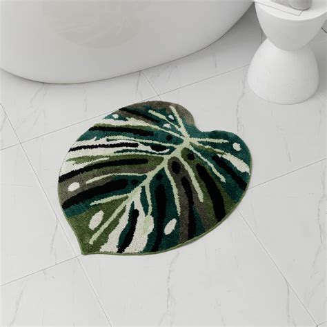 Amazon.com: Panstar Green Leaf Bath Mat, Large Banana Leaf Plant ...