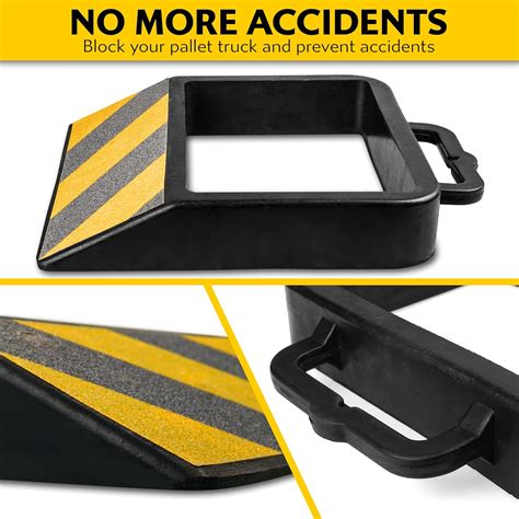 IDSWorld Jack Pallet Truck Stop Wheel Chock Heavy Duty Rubber Stopper ...