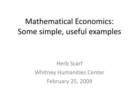 Image result for Mathematical Economics Examples