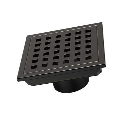 Buy Glorisey 4 inch Square Shower Drain with Removable Cover Grid Grate ...