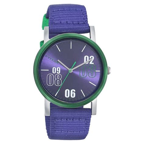 Buy Online Titan Quartz Analog Blue Dial Nylon Strap Watch for Women ...