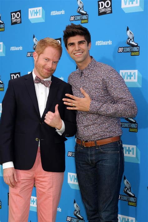 LOS ANGELES, JUL 31 - Jesse Tyler Ferguson, Justin Mikita arrives at ...