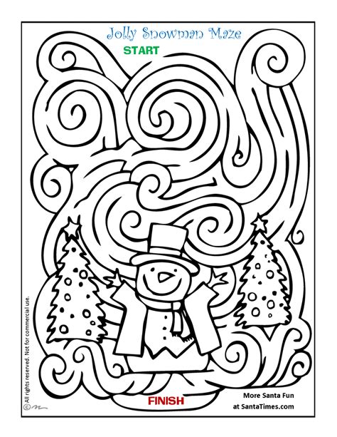 Printable Christmas Mazes - Printable Learning Sheets