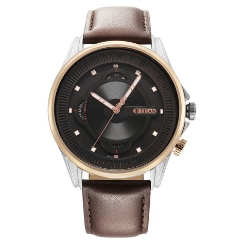 Buy Online Titan Techno Beats Black Dial Analog with Day and Date Steel ...